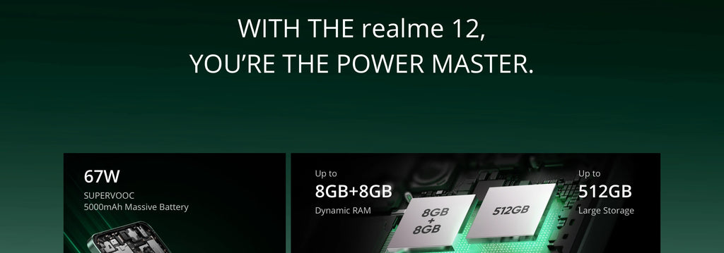 realme 12 4G Smartphone 50MP Sony OIS Camera Snapdragon 685 6.67" 120Hz AMOLED 67W Charge NFC