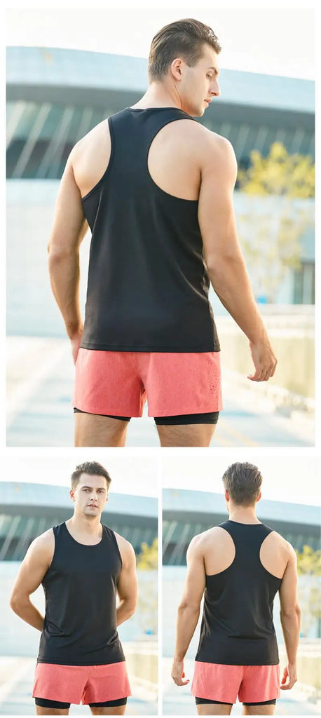 Men’s Quick Dry Sports Vest – Sleeveless Running, Training & Basketball Fitness Top