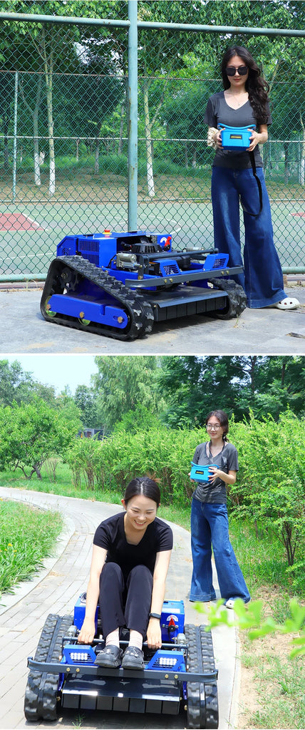 Customised Remote-Controlled All-Terrain Lawn Mower Robot – Self-Propelled Zero-Turn Petrol Mower