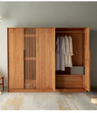 Luxury Modern Wooden Wardrobe with Sliding Doors and Storage Drawers – Nordic Style Bedroom Closet Furniture thumbnail 22