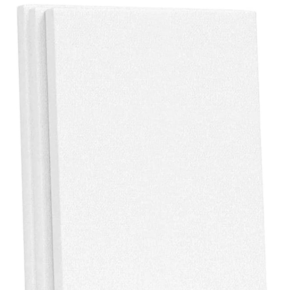 5pcs White Blank Square Artist Canvas Wooden Frame Cotton Boards for Oil, Acrylic & Watercolor Painting