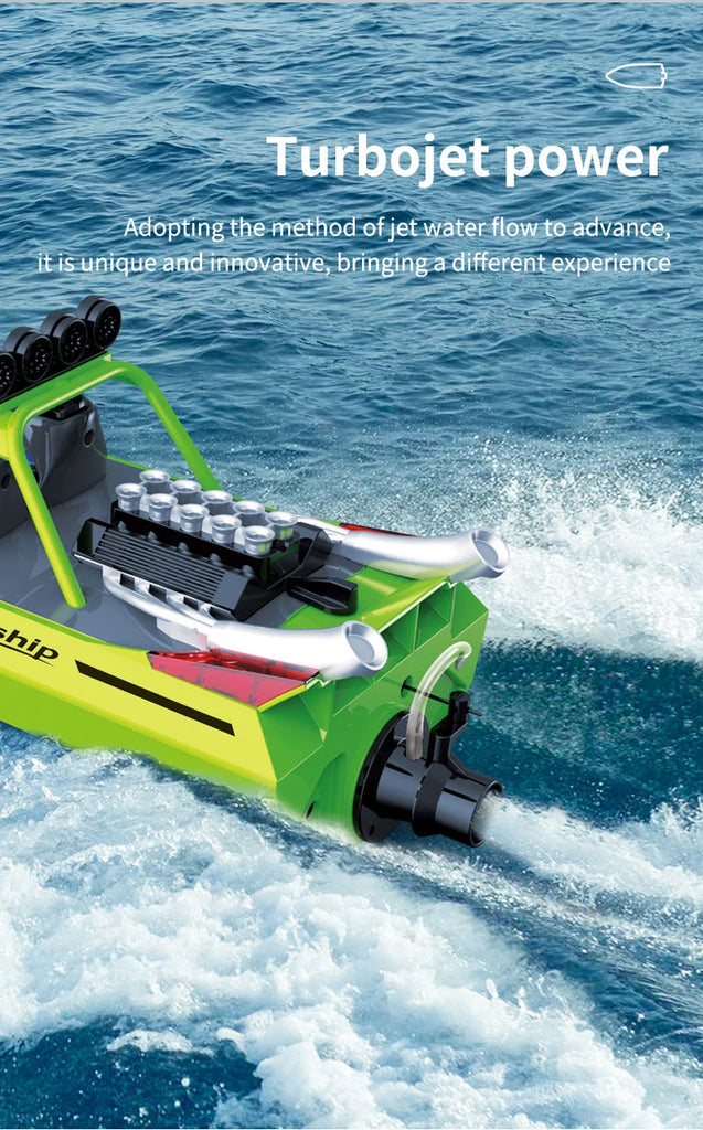 TY725 RC Turbojet High-Speed Remote Control Boat – Adult & Kids Electric Jet Boat Toy with Low Battery Alarm