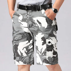 Big Size Military Camouflage Cargo Shorts for Men – Y2K Vintage Baggy Tactical Knee-Length Shorts