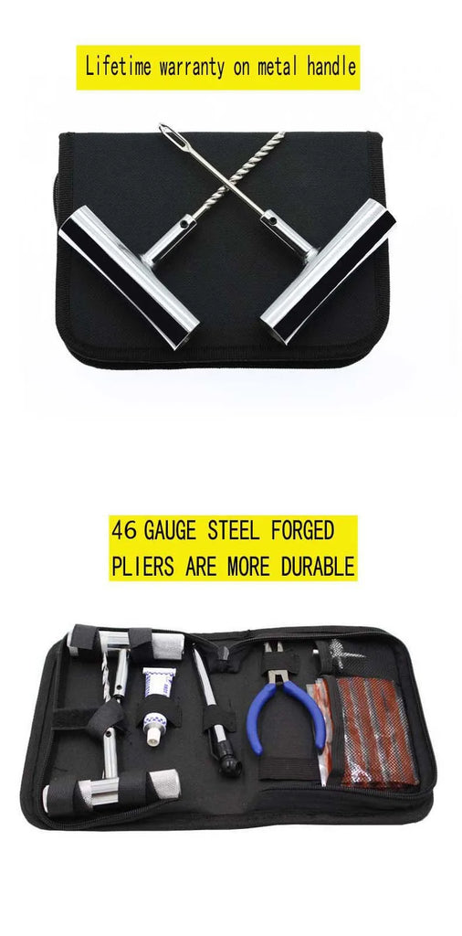 Car Tire Repair Tool Set – 24/46/62 PCS | Complete Auto & Bike Puncture Repair Kit