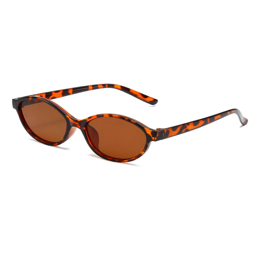 Retro Oval Cat Eye UV400 Sunglasses for Women – Trendy Small Frame Punk Sun Protection Shades