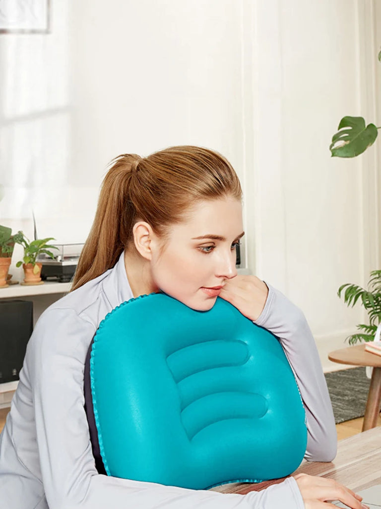 WESTTUNE Portable Inflatable Camping & Travel Pillow – Ultralight, Durable, and Ergonomic Neck & Lumbar Support