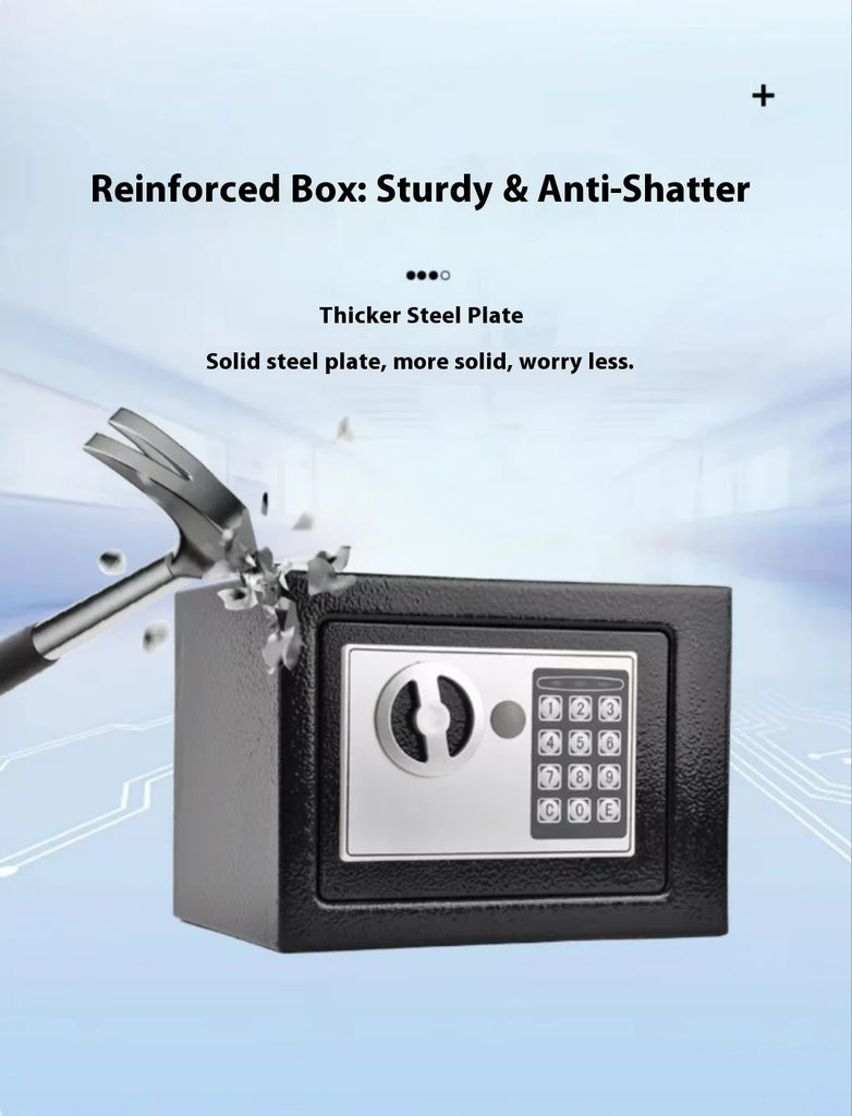 Electronic Digital Keypad Lock Safe – All Steel Security Box for Home & Office