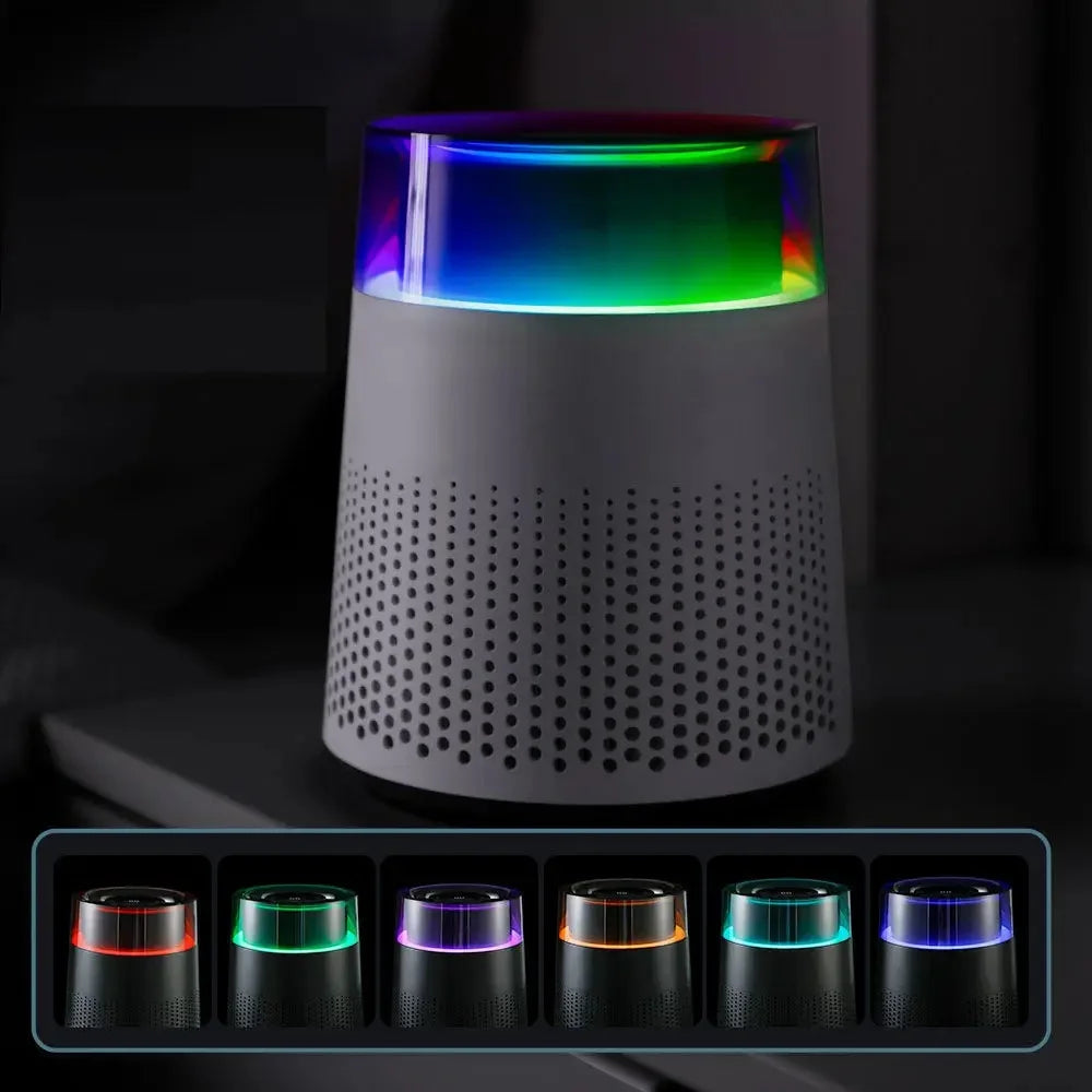 Desktop Air Purifier with Negative Ions, Formaldehyde Removal, Air Quality Detector & Night Light