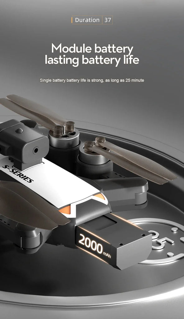 S2S Mini Drone 8K HD Camera with Obstacle Avoidance, Brushless Motor, Foldable RC Quadcopter for Kids