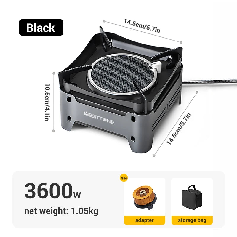 WESTTUNE Outdoor Gas Stove – Portable Camping & Emergency Cooking Burner with Electronic Ignition