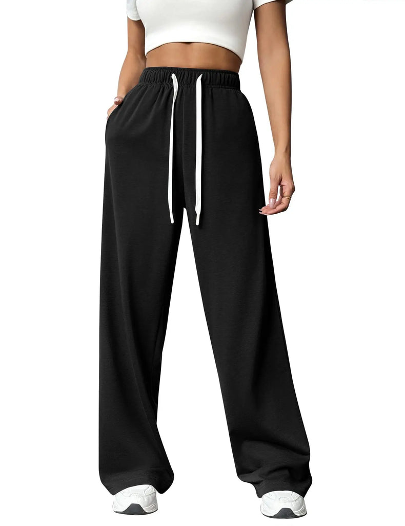 Autumn & Winter Women’s Elastic Waist Wide Leg Casual Pants