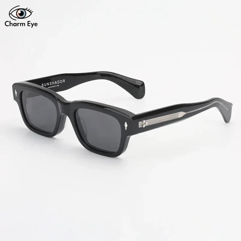 SJEFF Luxury Acetate Square Sunglasses UV400 Polarized Prescription Ready – Unisex Fashion Designer Eyewear