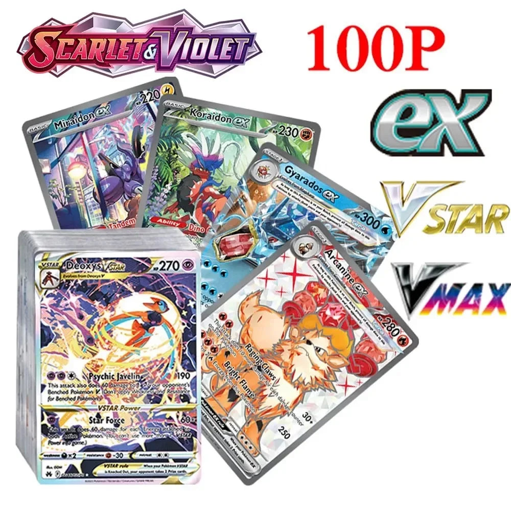 Pokemon Collection Cards Edition – Charizard & Pikachu Flash Cards Game PTCG Hobby Set