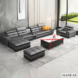 Modern Italian Genuine Leather Sectional Sofa with USB Charging & Bluetooth Speaker – MINGDIBAO Living Room Furniture thumbnail 21