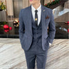 High Quality Modified Plaid Three-Piece Men’s Suit – Slim Fit Business Casual Vest and Trousers Set