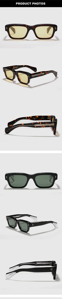 SJEFF Luxury Acetate Square Sunglasses UV400 Polarized Prescription Ready – Unisex Fashion Designer Eyewear