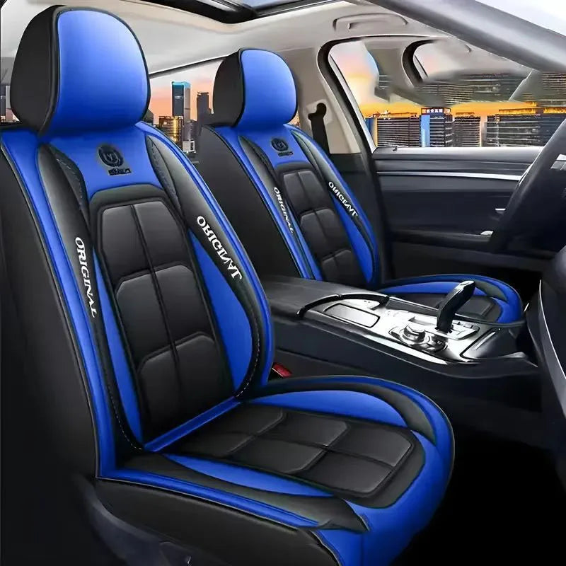 Full Leather Car Seat Cushion – All Season Universal Driver & Passenger Seat Cover Pad | 1pc or 2pcs