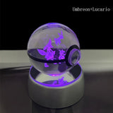 Pokemon 5cm Crystal Ball 3D LED Night Light – Pikachu, Charizard, Gengar & Eevee Gift Model thumbnail 23