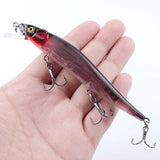 FFLYBG 11.5cm/14g Artificial Bionic Minnow Fishing Lure – Hard Bait with 3D Eyes, Treble Hooks & Realistic Swim Action (5/10 Pcs Set) thumbnail 14