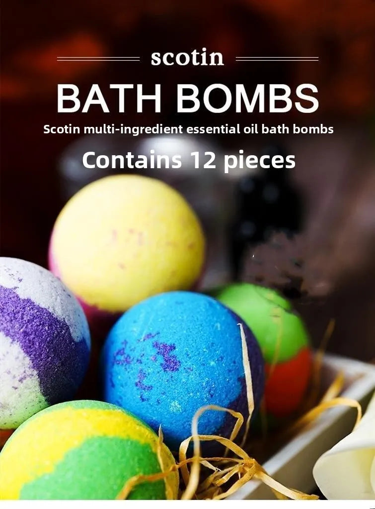 Essential Oil Effervescent Bath Bomb Salt – Body Whitening Aromatic Spa Bath Ball
