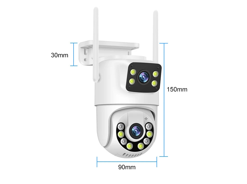 Smar 6MP Dual-Lens Wireless CCTV System 8CH NVR Kit with Audio & Night Vision