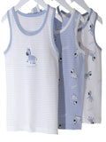 Boys Cartoon Dino Car Cotton Tank Top Singlet Underwear – Kids Summer Undershirt 3-10T thumbnail 29