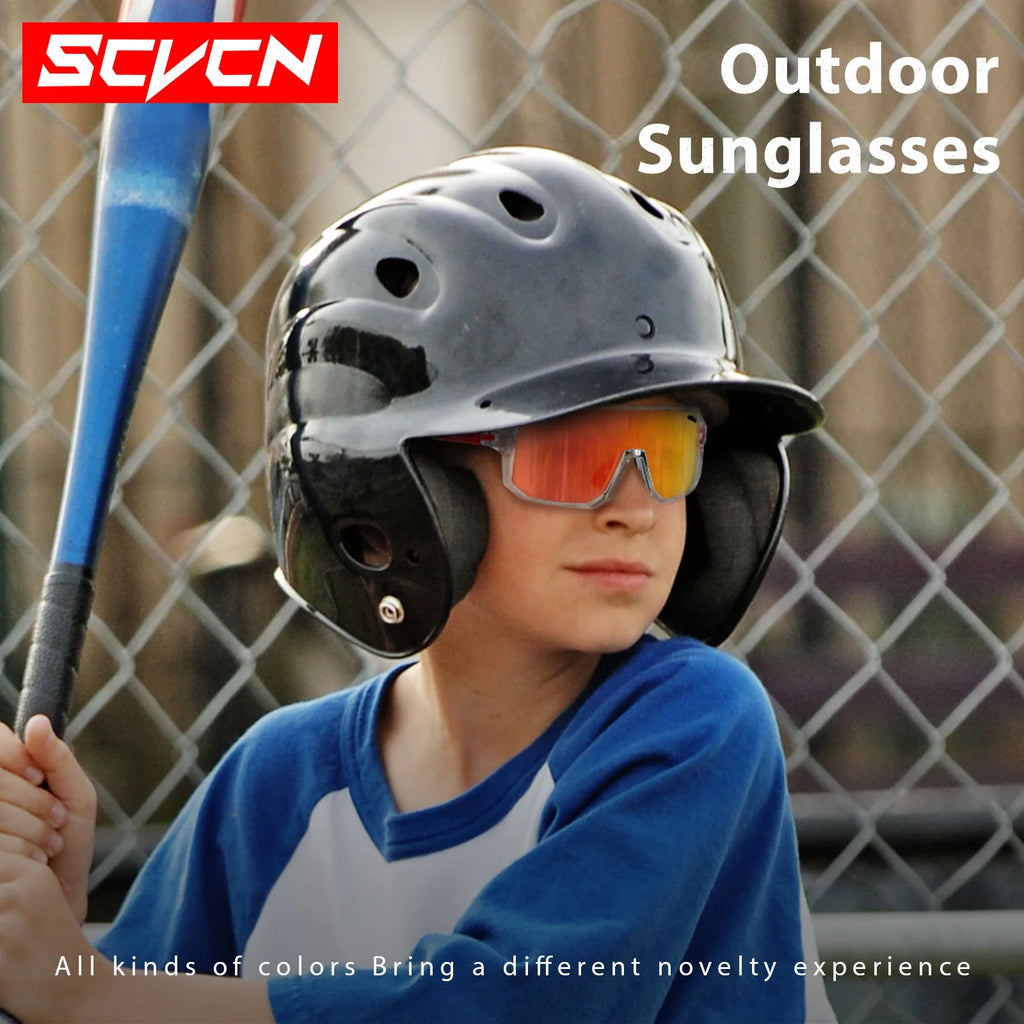 SCVCN Kids UV400 Photochromic Cycling Sunglasses – Boys & Girls Outdoor Sports Riding Glasses