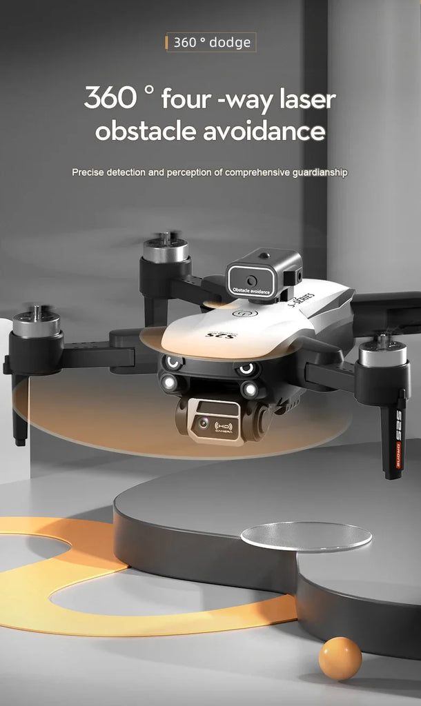 S2S Mini Drone 8K HD Camera with Obstacle Avoidance, Brushless Motor, Foldable RC Quadcopter for Kids