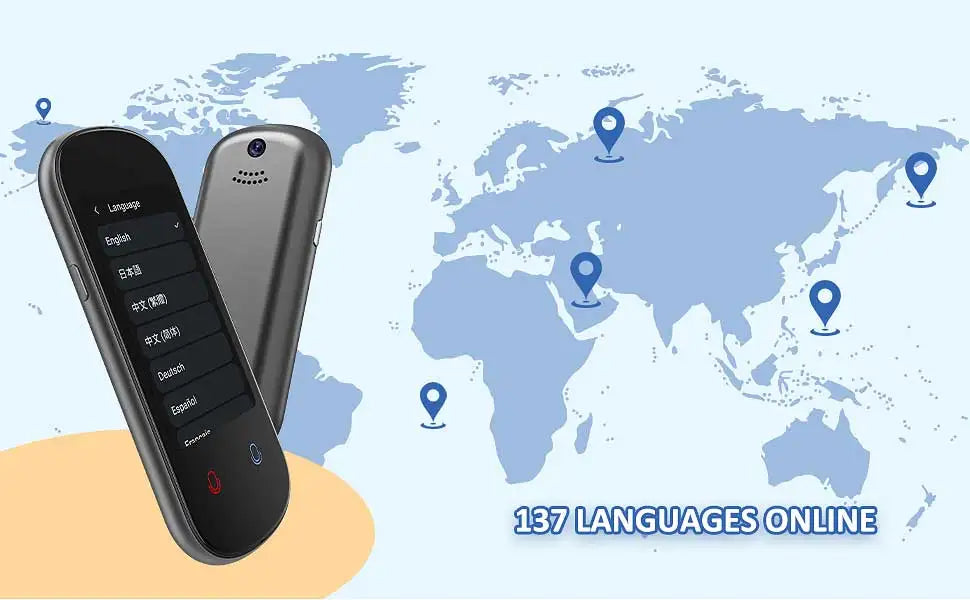 Z2 Instant AI Voice Translator 3.1” Touch Screen Portable Real-Time Translator with Recording & Photo for Travel, Learning, and Meetings