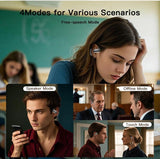 UYUXIO AI Language Translation Earbuds with Real-Time LCD Touch Screen – Open Ear Wireless Headphones, 144 Languages, Long Battery Life thumbnail 13