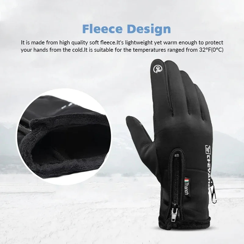 Waterproof Winter Thermal Touchscreen Gloves – Windproof, Warm & Durable for Sports, Riding, Hiking, and Skiing
