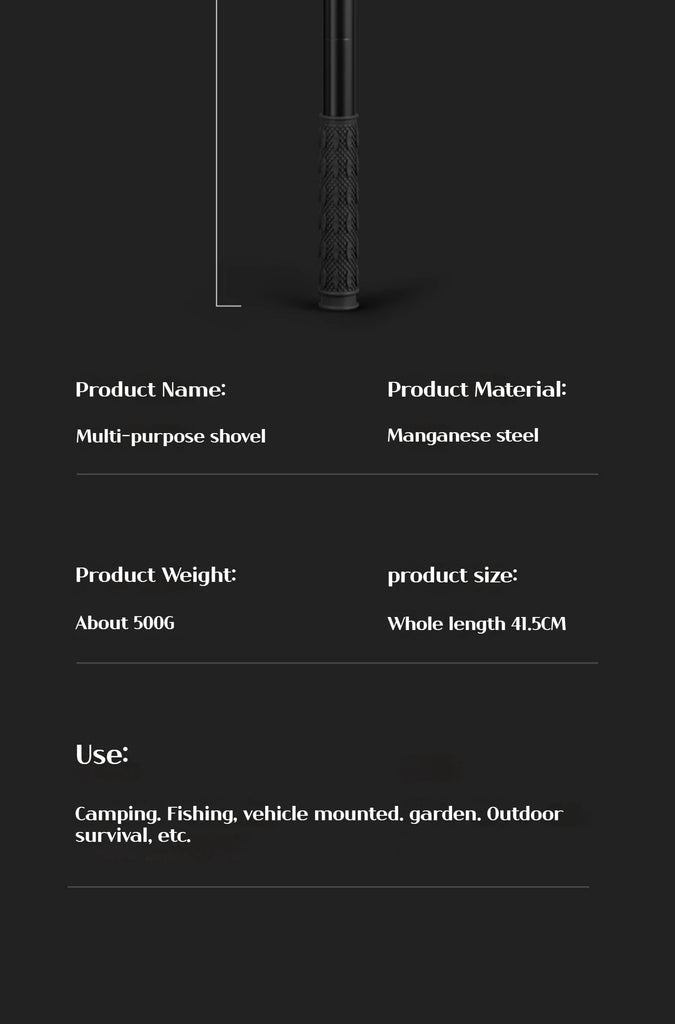 1pc Outdoor Small Foldable Camping Shovel – Multifunctional Hiking & Entrenching Tool