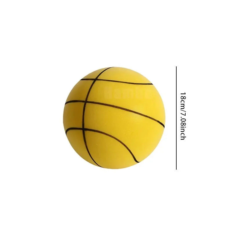 Silent Mute Basketball High-Density PU Indoor Training Ball – 18cm / 22cm