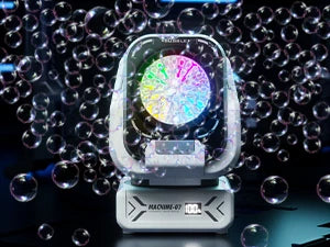 2025 Upgraded Bubble Machine with Remote Control, Automatic Rotation, RGB Lights, Rechargeable 1800mAh Battery, Type-C Charging – Kids & Party Fun