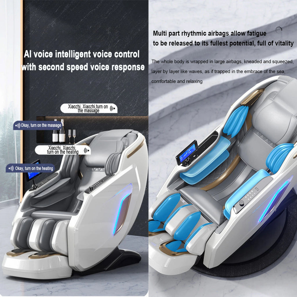 Ergonomic 4D Zero Gravity Massage Chair with Shiatsu, Full Body Airbags, Foot Roller, Calf Kneading & Bluetooth – Model 655