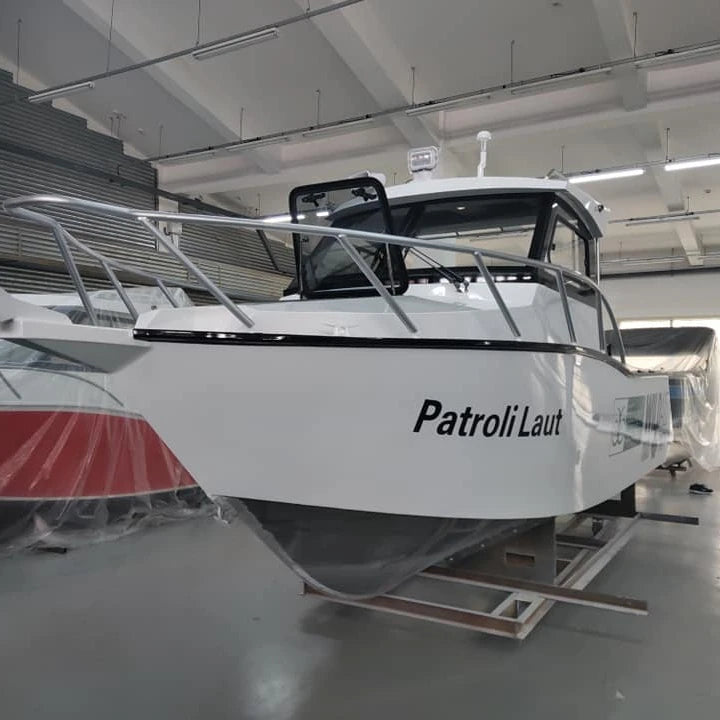 22ft High-Speed Aluminum Fishing Boat with Outboard Engine | Sport Yacht Cabin Cruiser