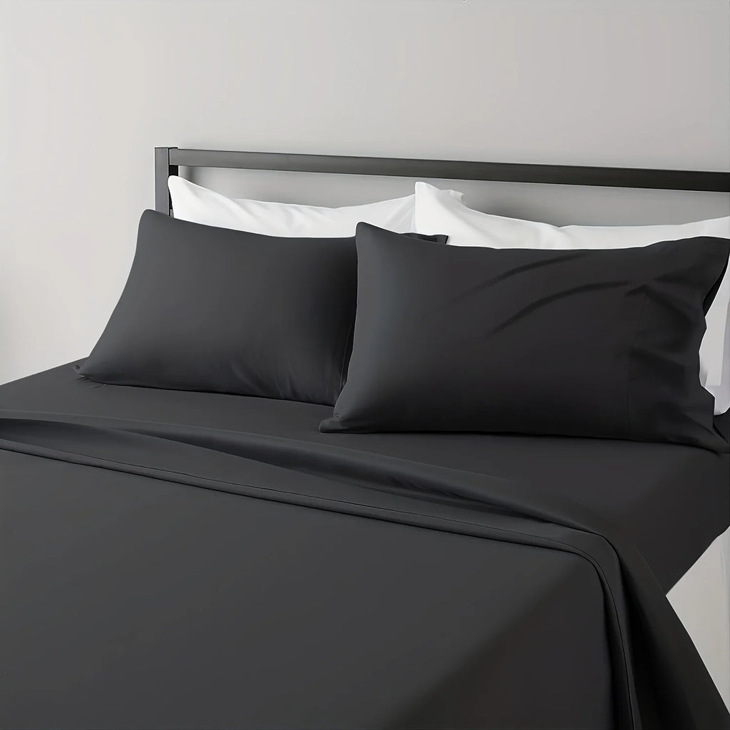 Breathable & Cooling Luxury Bed Sheet Set – Extra Soft Easy-Fit Hotel Style (3/4 Piece)