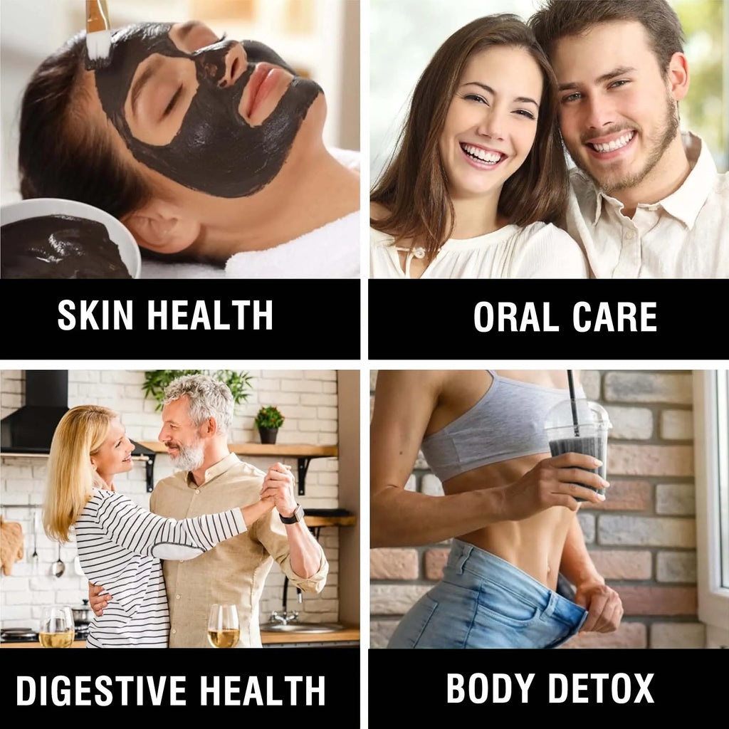 Activated Charcoal Capsules for Gut Health, Bloating and Gas Relief – Digestive Detox and Colon Cleanse Supplement – 30/60/120 Capsules