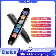 XIKCU S65 Pro Smart Voice & Scan Translator Pen – 142 Languages WiFi Translation Device for Travel & Business