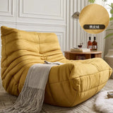 MOMO Caterpillar Single Recliner Lazy Sofa Wabi-Sabi Style Fabric Lounge Chair 78x103cm thumbnail 38