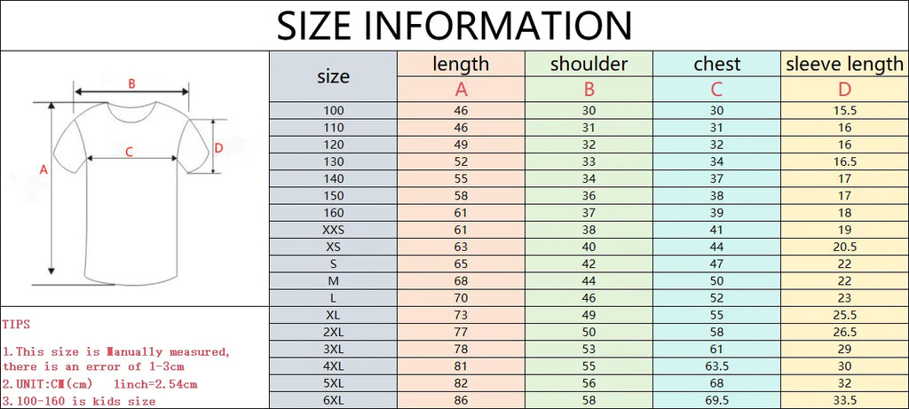 Anime 3D Graphic T-Shirt Unisex Short Sleeve Streetwear Tee for Kids & Adults