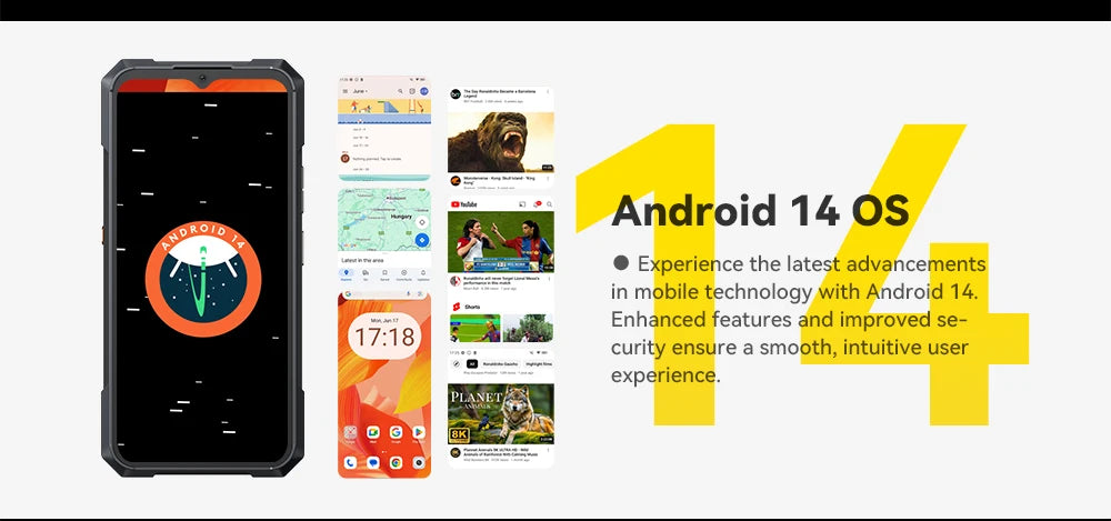 CUBOT KingKong X Rugged 5G Smartphone, 32GB RAM (16GB+16GB), 256/512GB ROM, 10200mAh, 6.583" 120Hz Display, NFC, WiFi 6, 100MP Camera