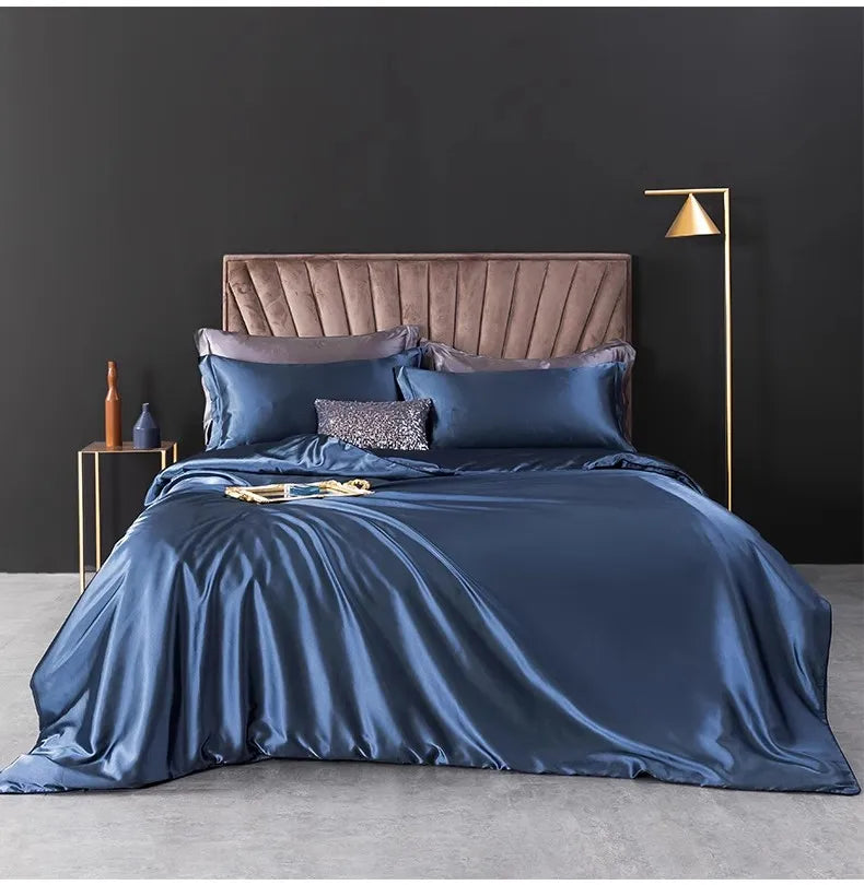 100% Pure Silk Bedding Set – Luxury Duvet Cover, Bed Sheet & Pillowcases
