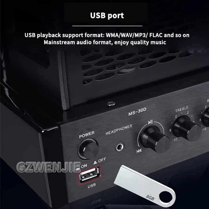 4.2 Intelligent Home Combo Theater Bluetooth Speaker Wooden Subwoofer 3D Surround Sound Vacuum Tube Amplifier 150W