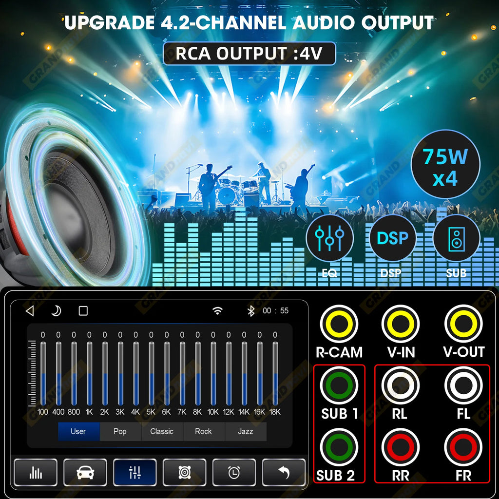 1Din 7 Inch MP5 Radio Player with Automatic Retractable Screen, Wireless CarPlay & Android Auto, FM AM RDS Car Stereo USB Type-C