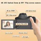 4K HD Digital Camera with Auto Focus & 12X Optical Zoom – 72MP Vlogging Camera for YouTube & Photography thumbnail 24