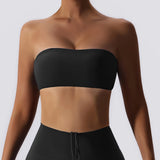 Strapless Quick-Dry Sports Bra Women’s Tube Top Yoga & Fitness Gym Wear thumbnail 32