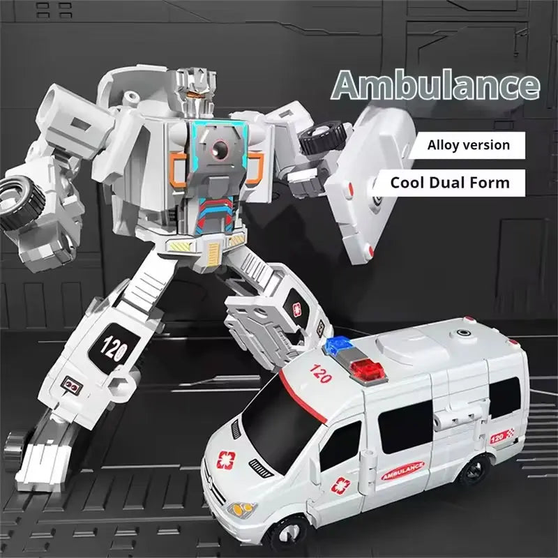Transformation Toy Robot 6-in-1 Rescue Team Combined Alloy Robot – Birthday Gift