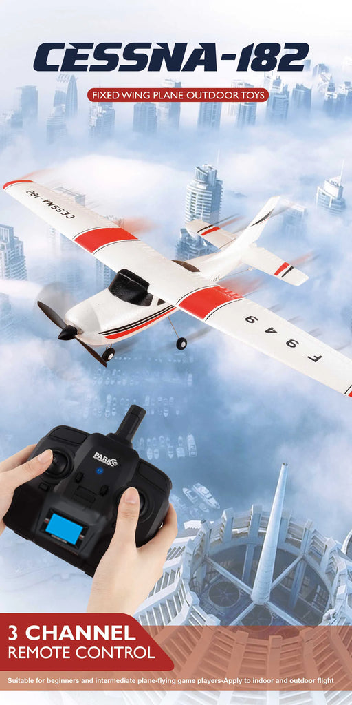 WLtoys F949 LCD RC Airplane Cessna 182 3D/6G 3CH Fixed Wing with Gyroscope Night Flight Ready
