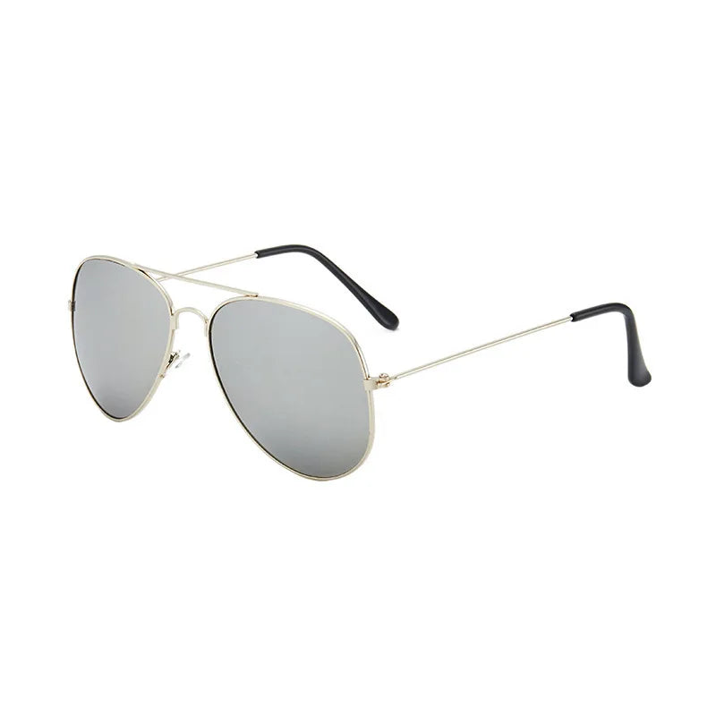 Kids Metal Oval Sunglasses – Cute Fashion Mirror Lens UV Protection for Boys & Girls